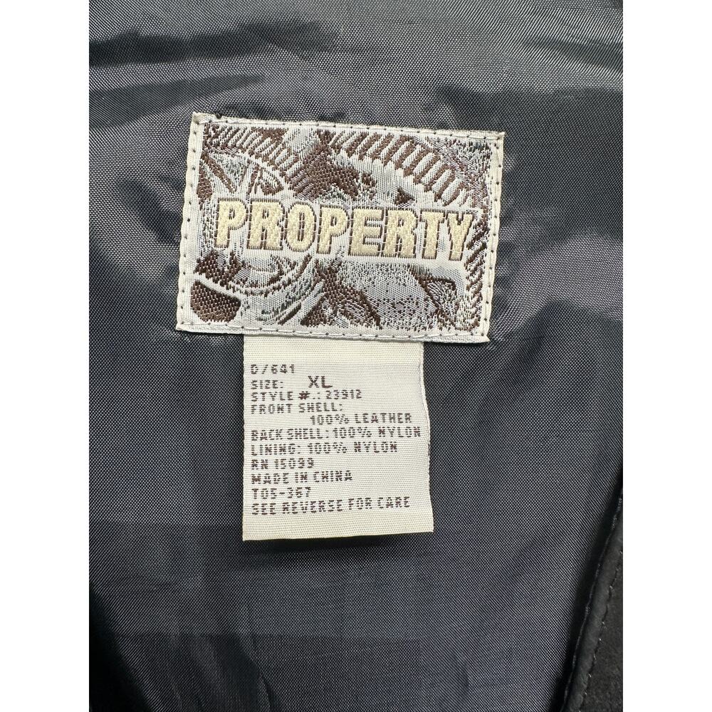 Vintage Black Leather Western Vest XL 🤠 Grunge Rock Worn Patina Y2K Biker Style - Picture 4 of 7